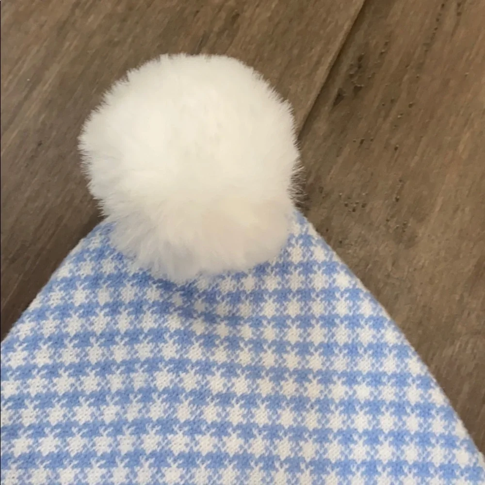 5 for $25‎ Baby hat bonnet checkered blue